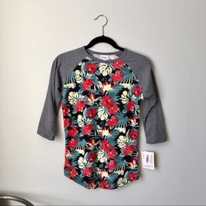 LULAROE Hawaiian Print Randy Top
